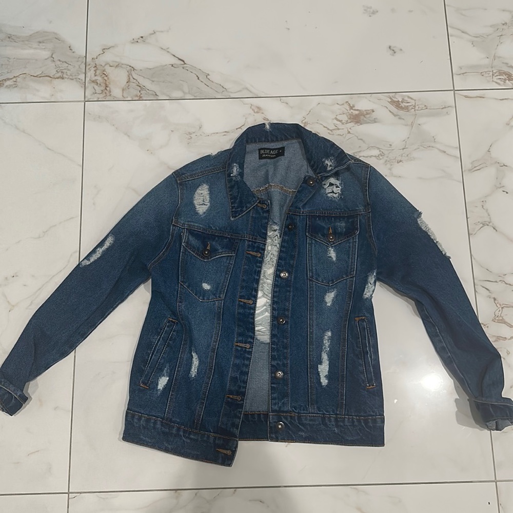 Ripped Back Jean Jacket